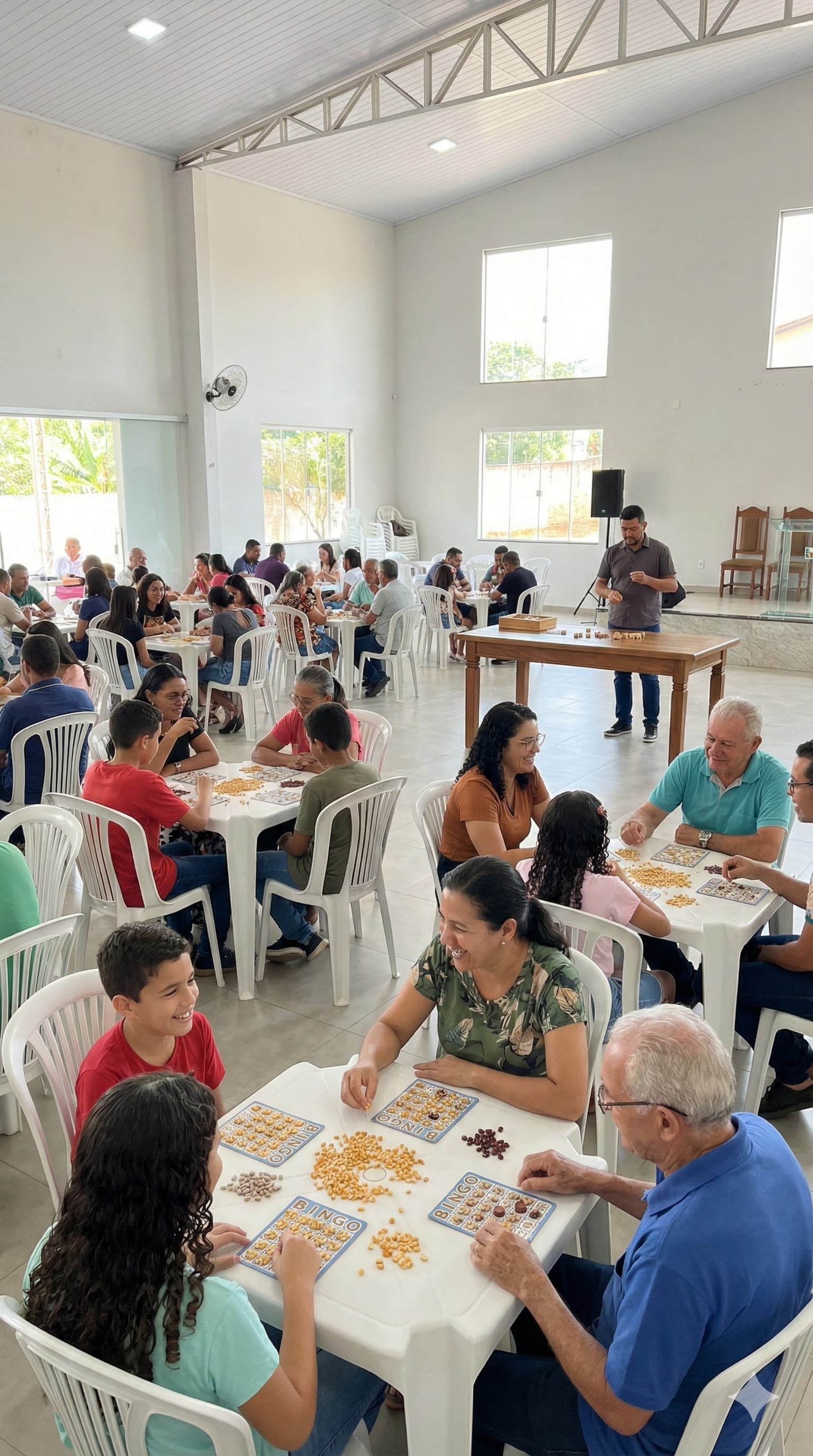 Igreja jogando Bingo Bíblico